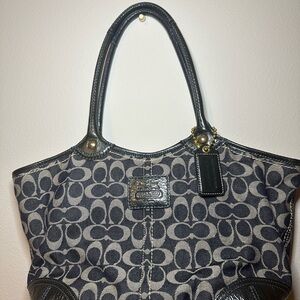 Coach Denim Signature Tote Bag